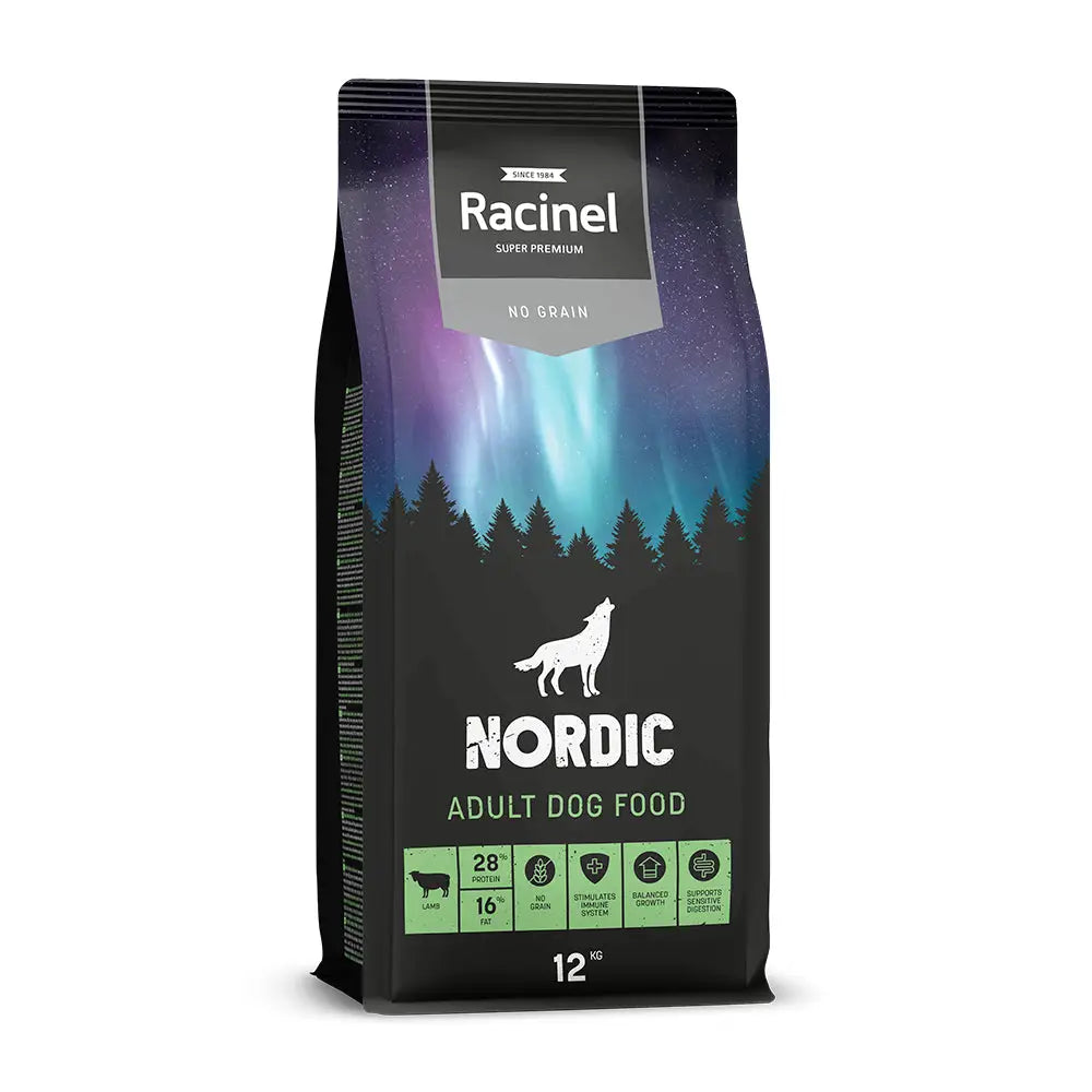 12 kg racinel nordic adult chicken with lamb - retkeily 58,90 €