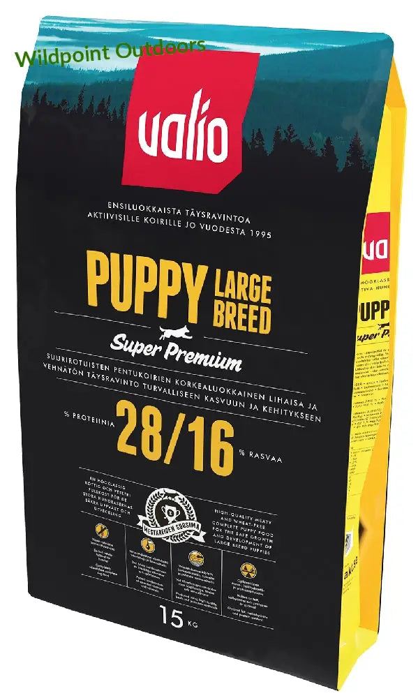 15kg valio puppy large breed 28/16 - wildpoint outdoors retkeily 42,90 €