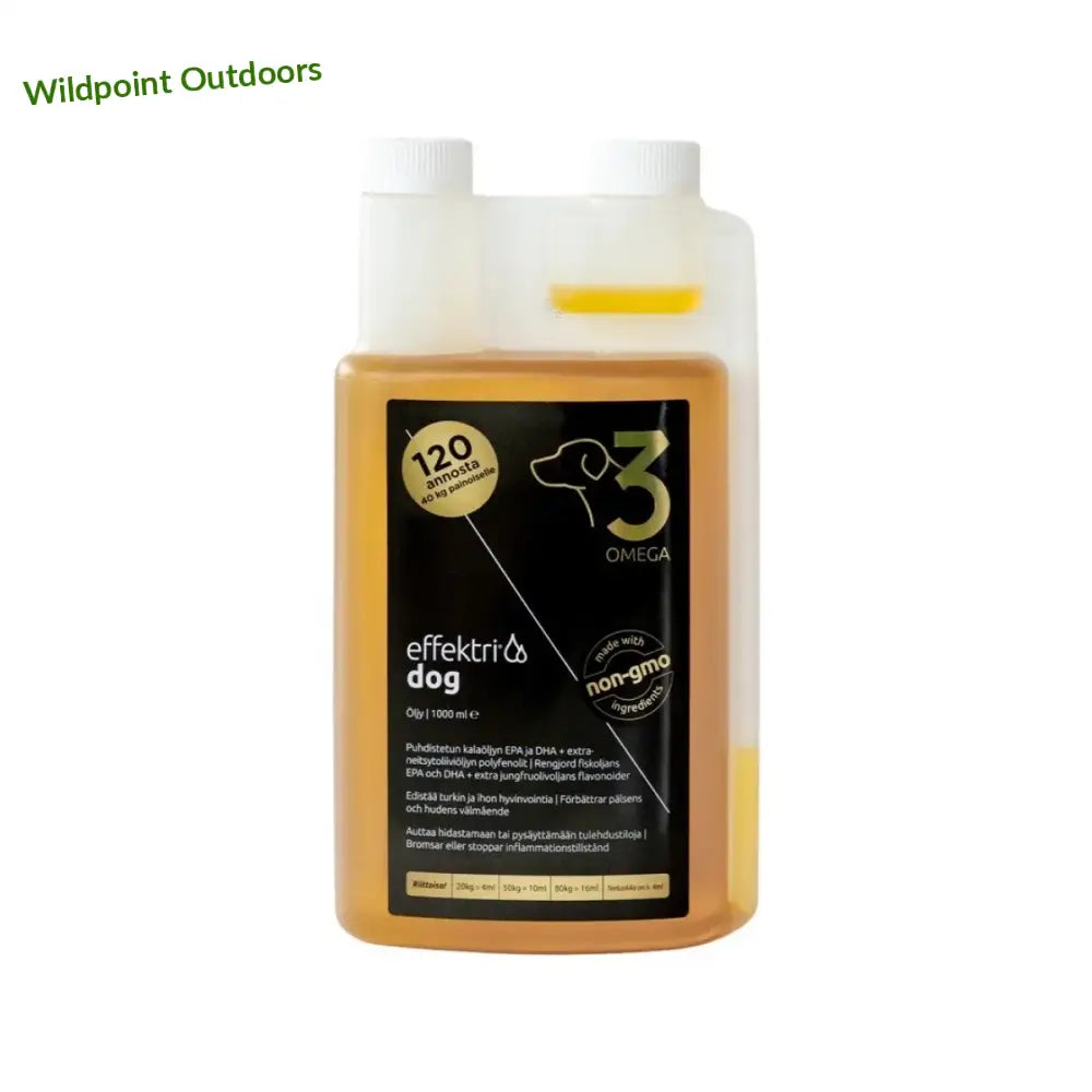 Effektri omega-3 koiralle - dog 1000 ml - omega3 wildpoint outdoorsista retkeily 62,90 €