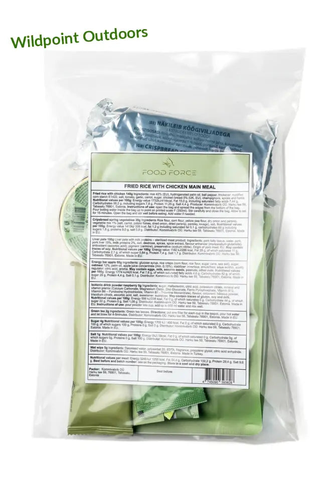 Food force paistettua riisiä ja kanaa mre ateriapaketti - paketti retkeily 11,90 €