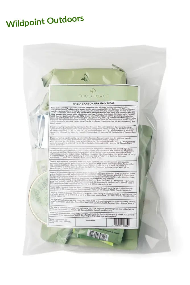 Food force pasta carbonara mre ateriapaketti - retkeily 12,49 €