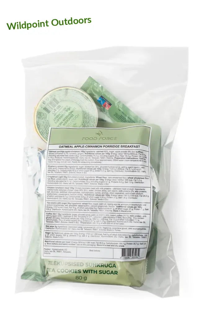 Foodforce omena-kaneli kaurapuuro mre-paketti - valmisateria retkeily 11,90 €