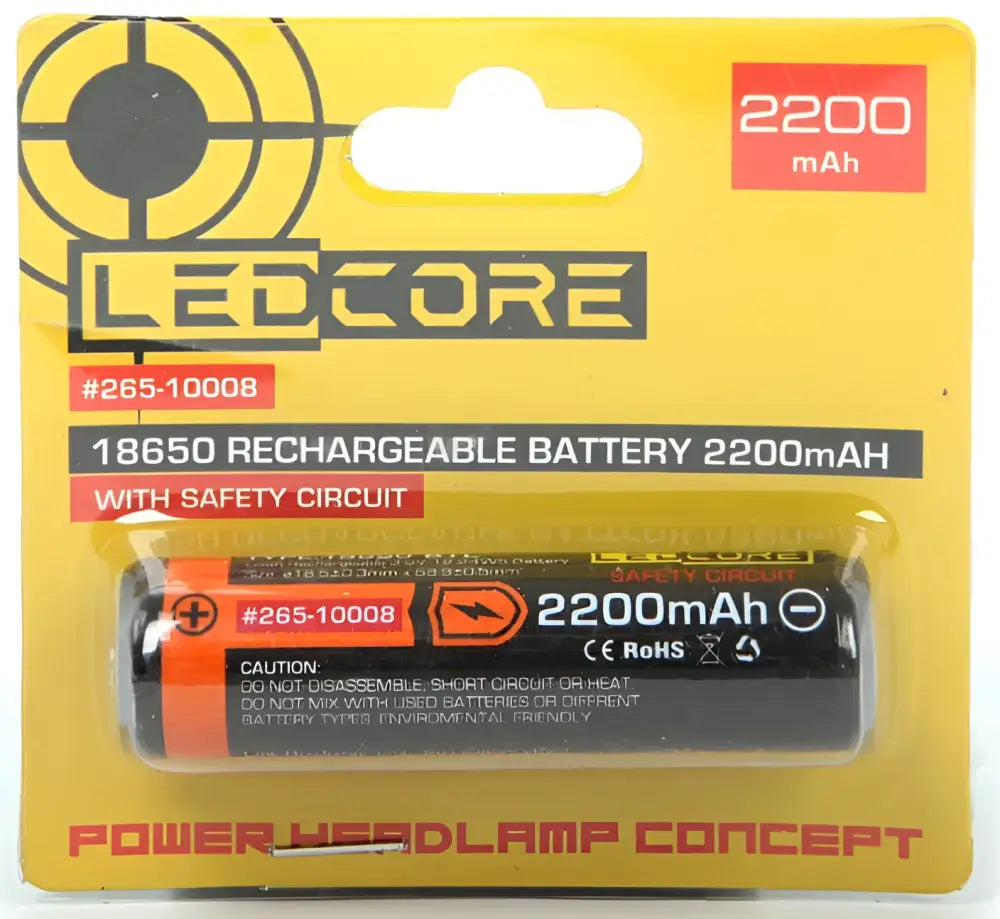 Ledcore 2200mah akku ylilataussuojalla 1kpl - retkeily 6,50 €