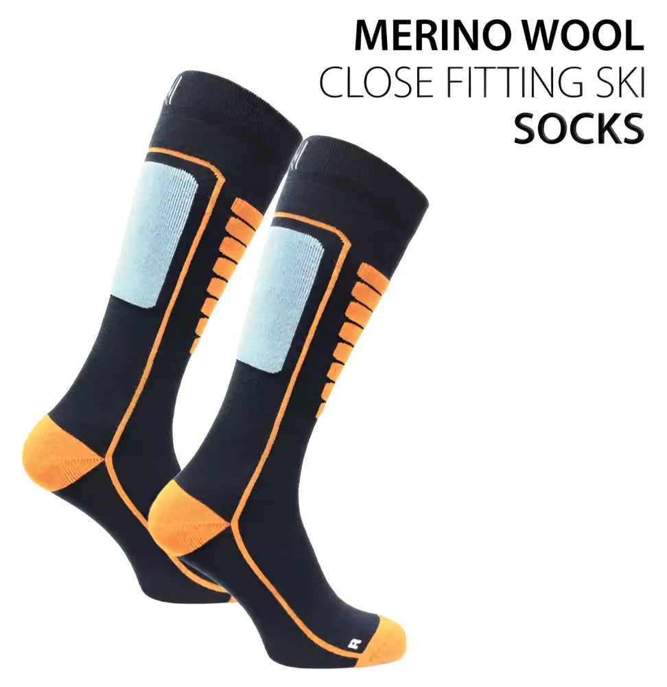 Norfolk courchevel hiihtosukat navy/oranssi - 35-38 - retkeily 13,90 €