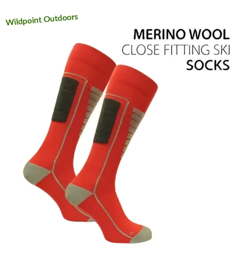 Norfolk courchevel hiihtosukat punainen/harmaa - 35-38 - retkeily 13,90 €