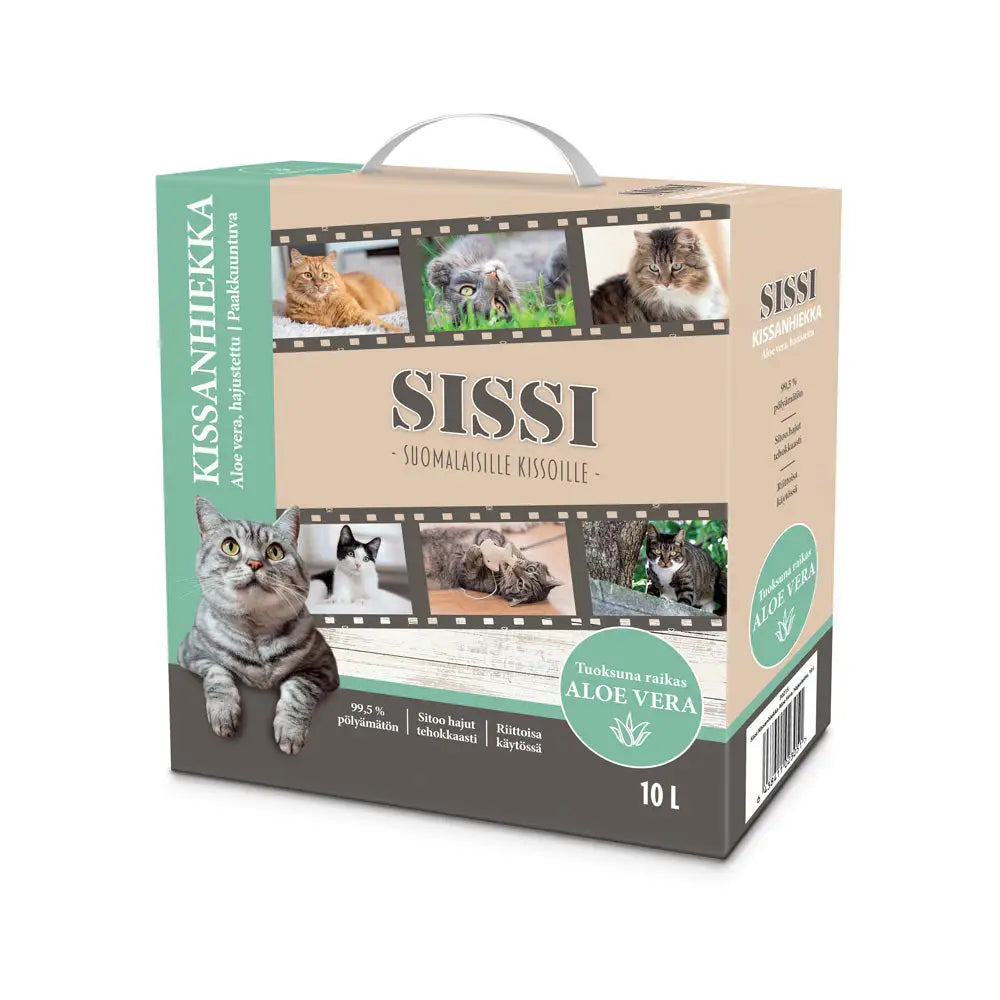 Sissi kissanhiekka aloe vera hajustettu 10 l - vera retkeilyvarusteet verkkokaupasta 10,90 €