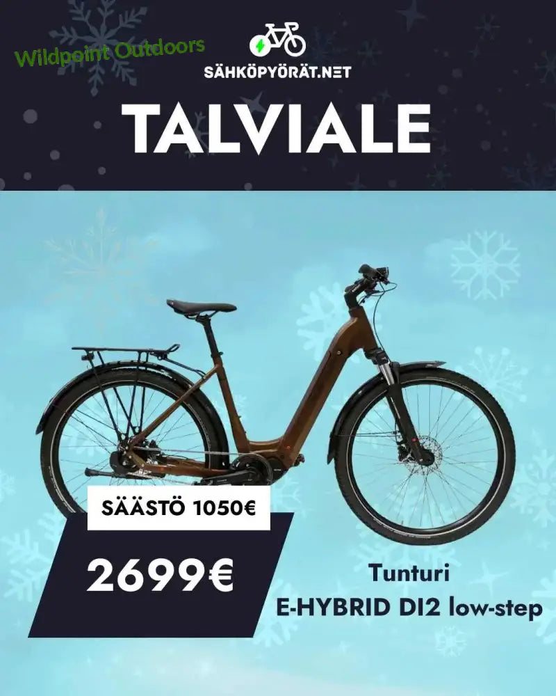 Tunturi e-hybrid di2 low-step *huipputarjous* rajoitettu erä - uusi sähköpyörä retkeily