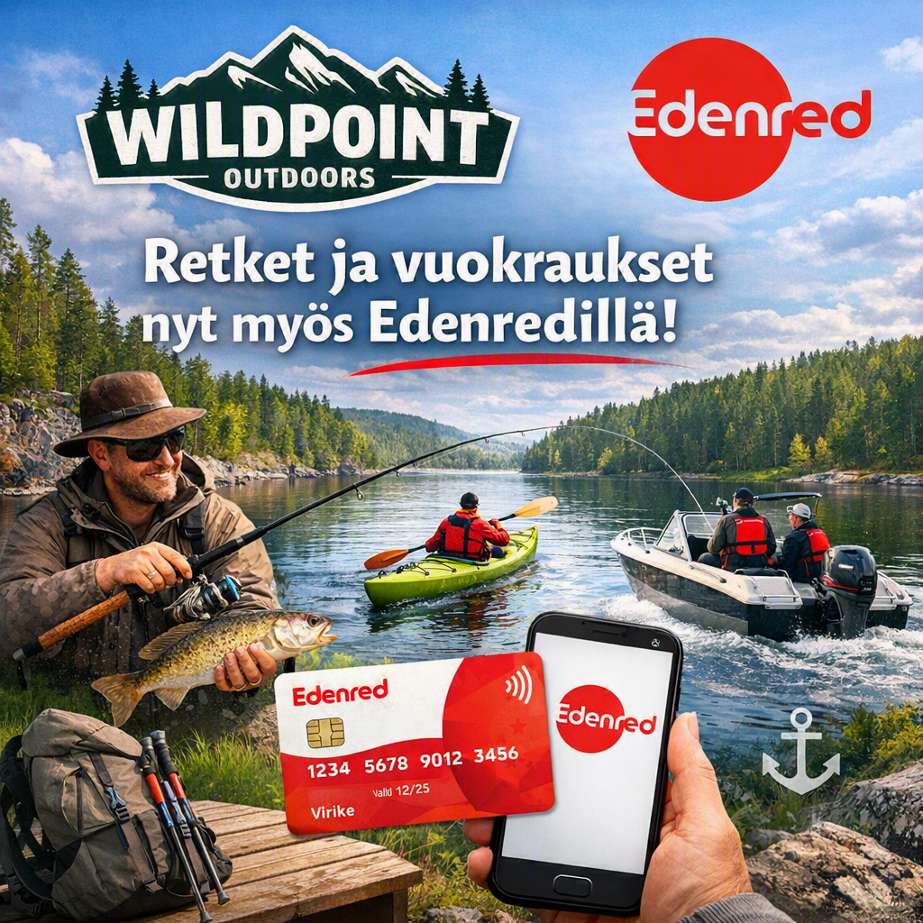Uutinen: Wildpointin retket ja vuokraukset nyt maksettavissa myös Edenredillä