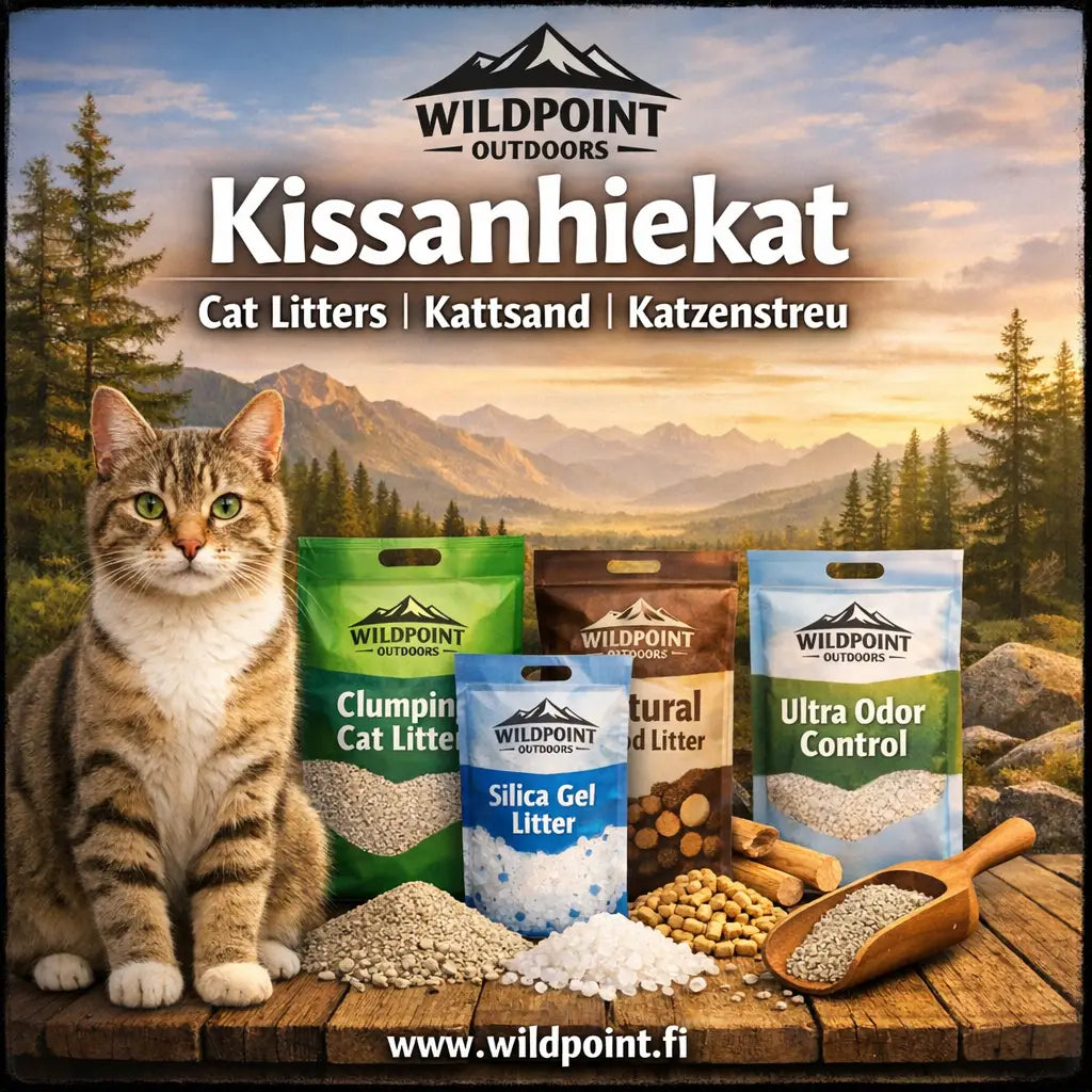Wildpoint outdoorsin kissanhiekat luonnollista arkea kissallesi