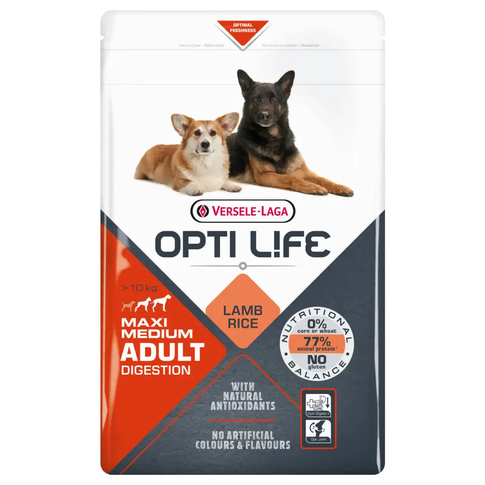 12,5 kg opti life adult digestion medium & maxi - retkeilyvarusteet verkkokaupasta 66,90 €