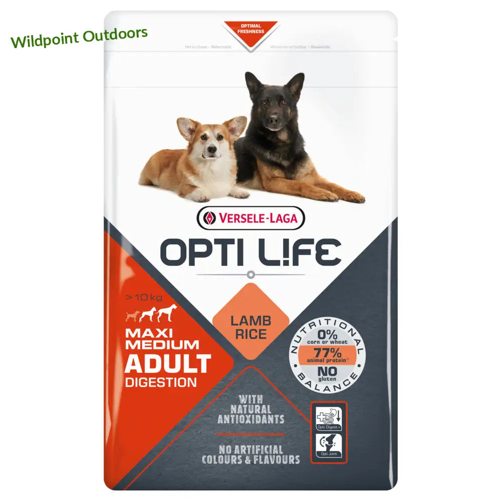 12,5 kg opti life adult digestion medium & maxi - retkeily 66,90 €