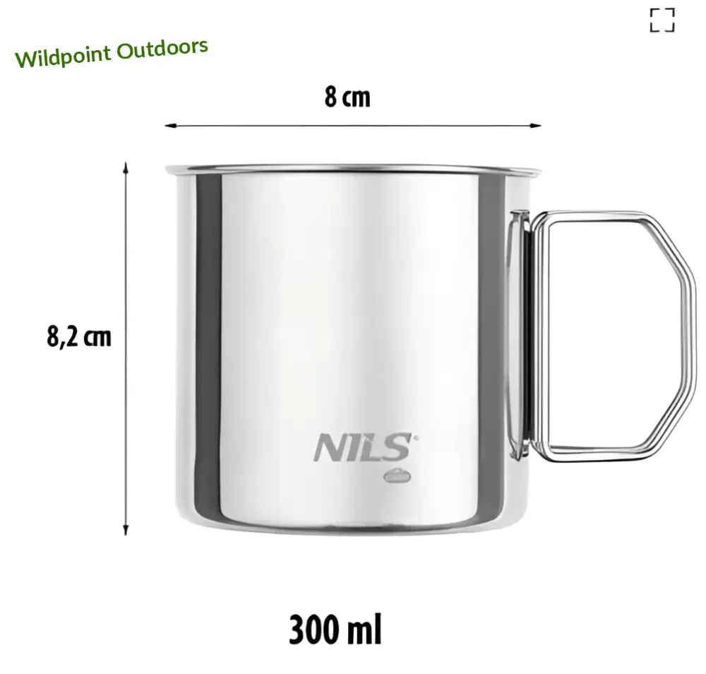 4 kpl mukisetti ruostumaton teräs nc1762 nils camp - accessories nils camp mukisetti retkeily 24,90 €