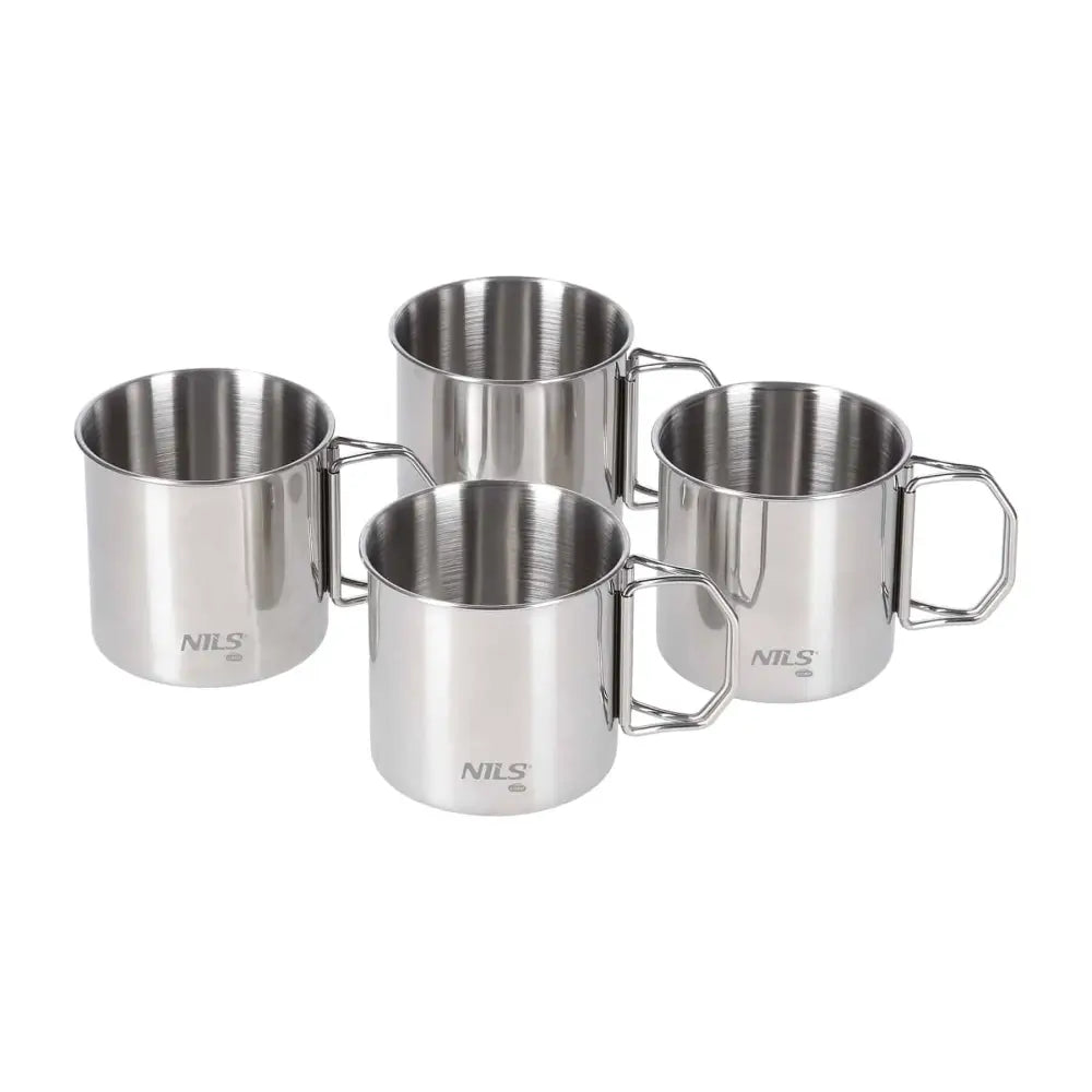 4 kpl mukisetti ruostumaton teräs nc1762 nils camp - accessories nils camp mukisetti retkeilyvarusteet verkkokaupasta