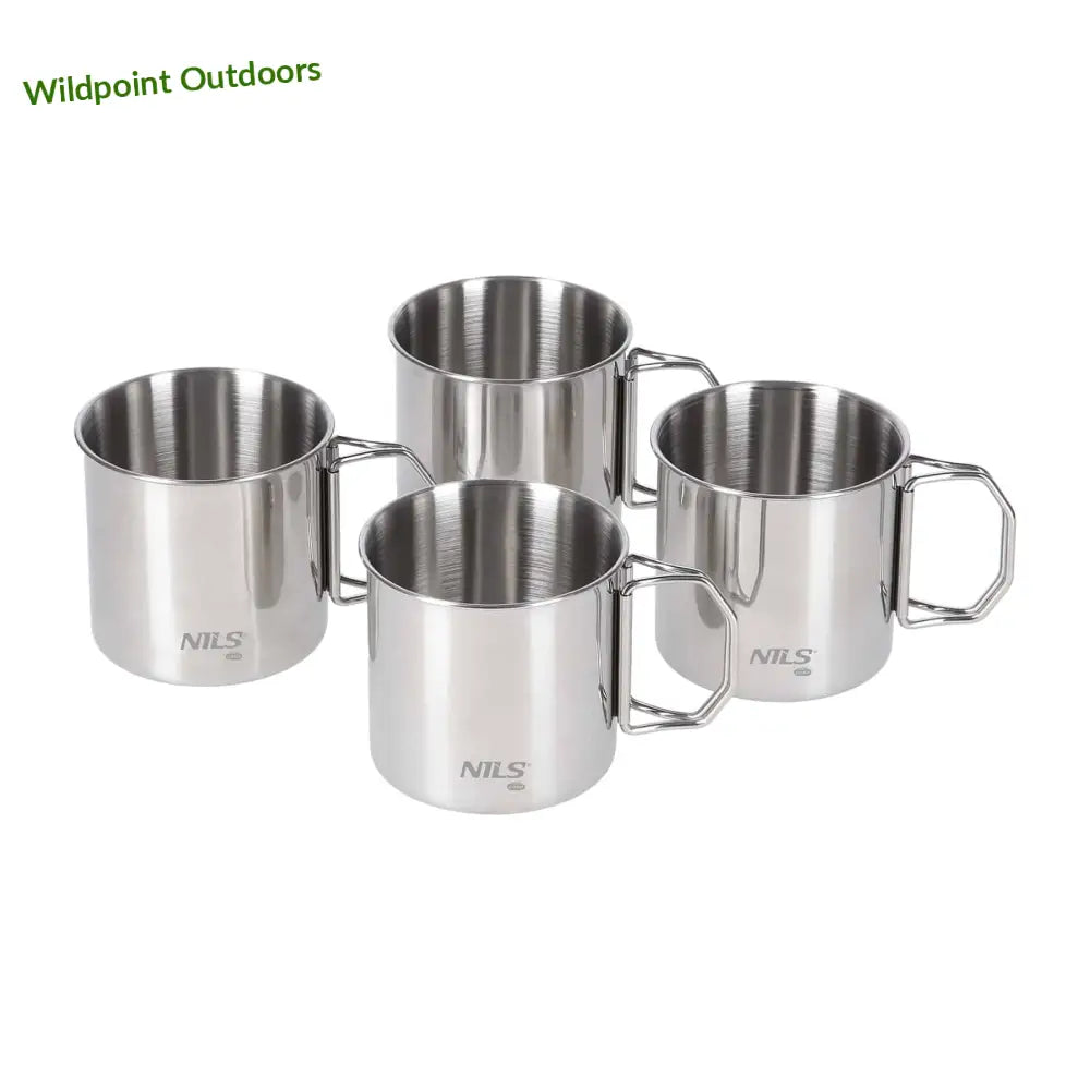 4 kpl mukisetti ruostumaton teräs nc1762 nils camp - accessories nils camp mukisetti retkeily 24,90 €