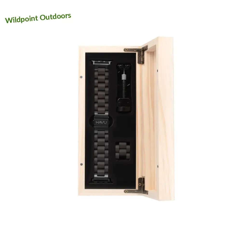 Apple watch -puinen ranneke eebenpuu - kellojen rannekkeet - wildpoint retkeily