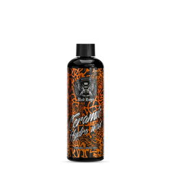 Black bottle of BadBoys ceramic hydro wax 500ml with orange and black graffiti style label