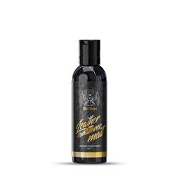 Badboys leather conditioner matt 150ml musta mattanahkainen hoitoaine kultafolioidulla tekstillä ja mustalla korkilla