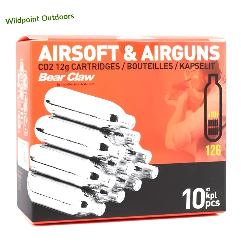 Bear claw 12g co2 kapselit 10kpl - wildpoint outdoors retkeily 7,90 €