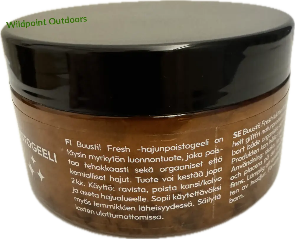 Buusti! Hajunpoistogeeli hajusteeton 200 ml - retkeily 18,50 €