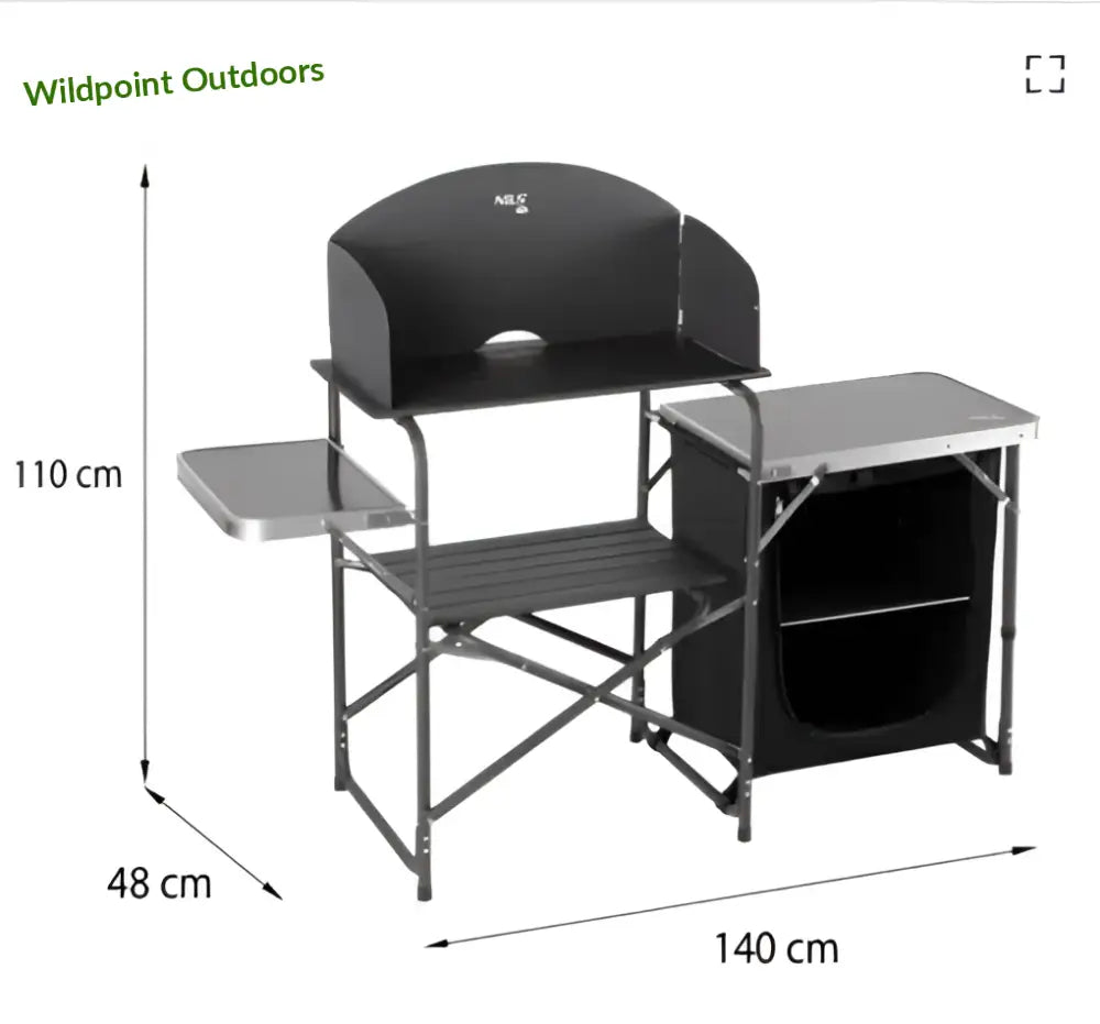 Camping pöytä tuulisuojalla nc3041 nils camp - accessories retkeily 138,90 €