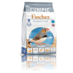 Cunipic premium finches 1 kg resealable bag complete food for finches with zebra finch image on front