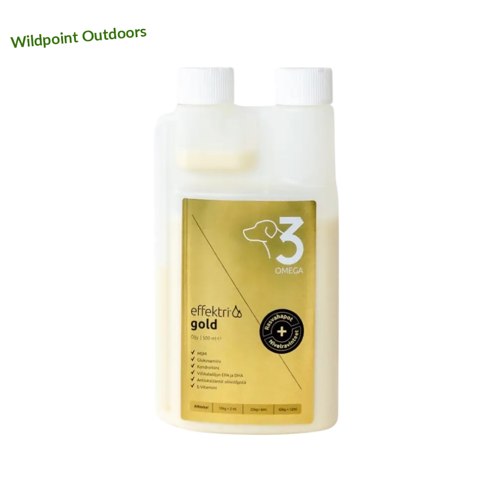Effektri gold dog - omega-3 + nivelravinteet - 500ml - retkeily 59,90 €