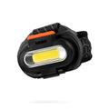 Black and orange nebo einstein 1500 flex headlamp with bright yellow led light for hands-free illumination
