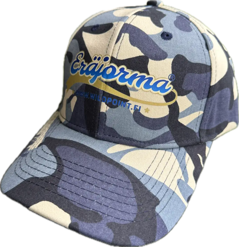 Eräjorma Camo Baseball Cap with Blue Camouflage Pattern