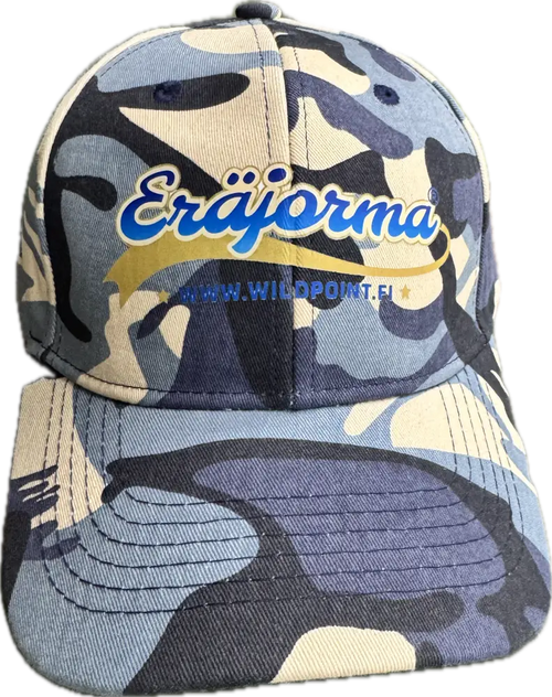 Ejorma Camo basebollkeps i blått med måstertryck