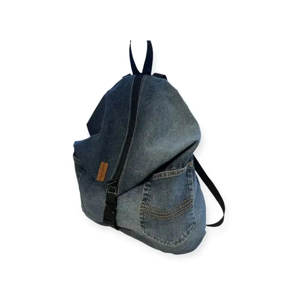 Farkkureppu elisa - reppu kierrätetystä denim kankaasta retkeilyvarusteet verkkokaupasta 49,90 €