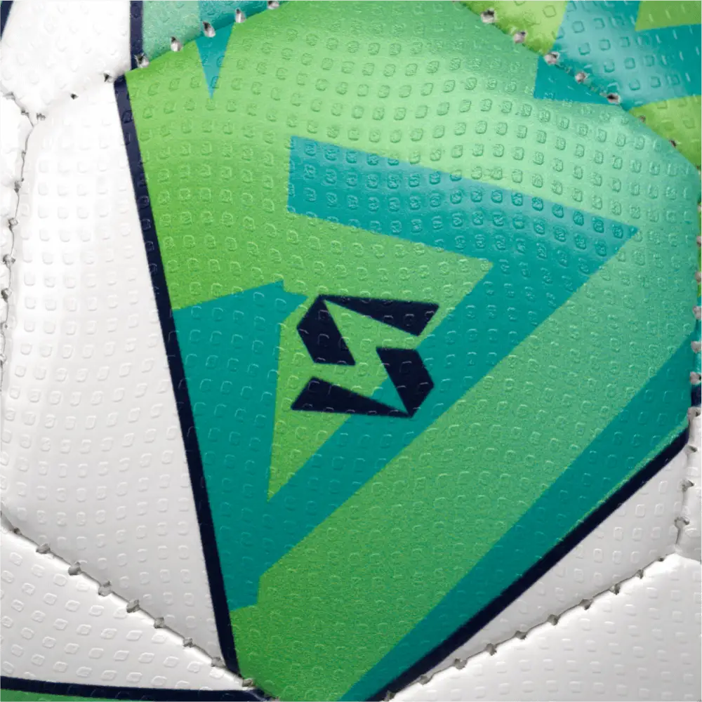Football kick trainer pro-level koko 2 pallo vihreä elinvoimaisella teksturoidulla pinnalla ja valkoisilla paneeleilla
