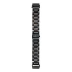 Garmin quickfit puinen ranneke eebenpuu musta metallihihna minimalistisella muotoilulla