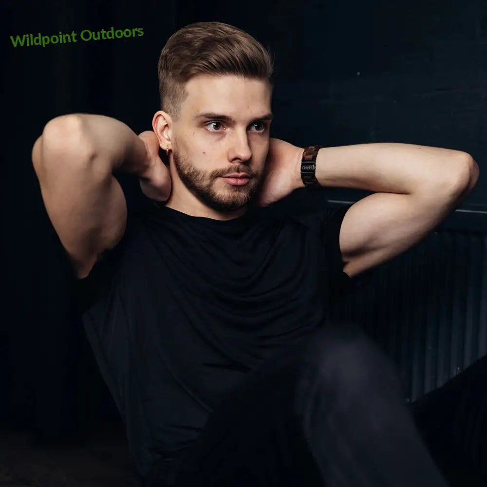 Garmin quickfit puinen ranneke pähkinäpuu - kellojen rannekkeet - wildpoint retkeily