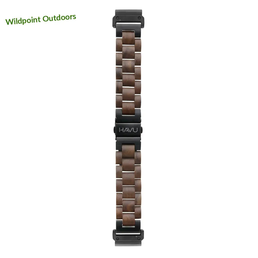 Garmin quickfit puinen ranneke pähkinäpuu - kellojen rannekkeet - wildpoint retkeily