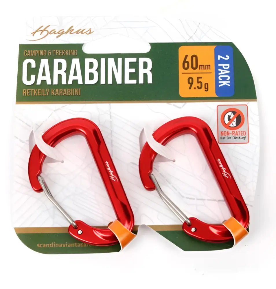 Haghus 60mm karabiini 2kpl sarja - wildpoint outdoors retkeilyvarusteet verkkokaupasta 5,40 €