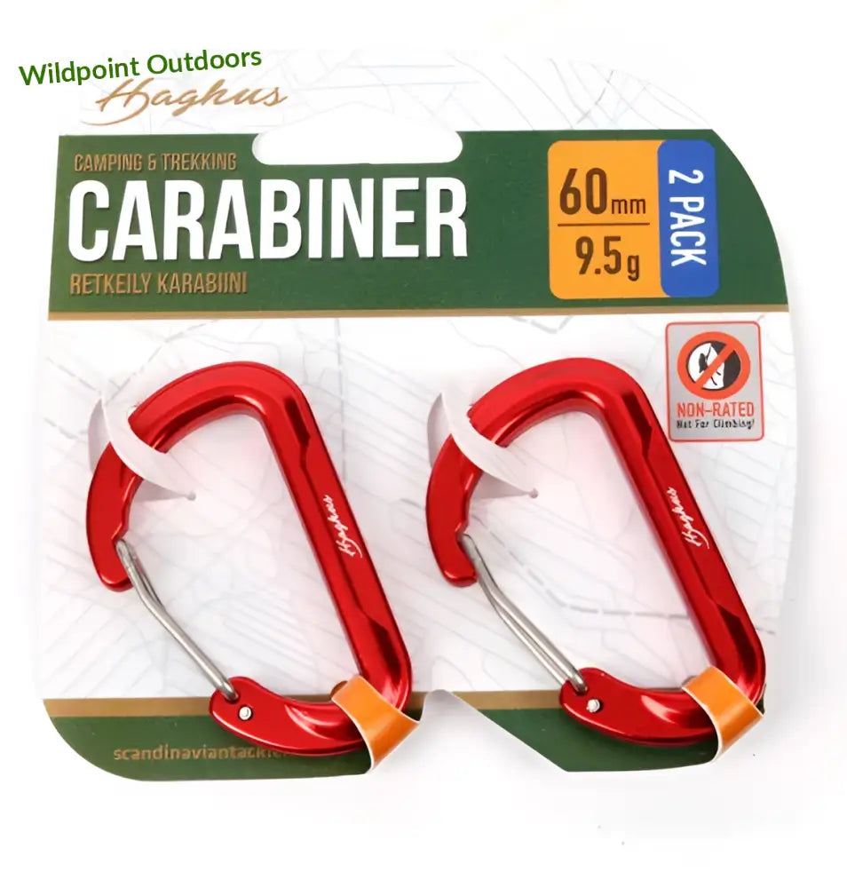 Haghus 60mm karabiini 2kpl sarja - wildpoint outdoors retkeily 5,40 €