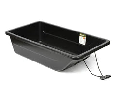 Black plastic Haghus HPDE ahkio No 2 sled with handle and pulling rope measuring 100x52x25 cm