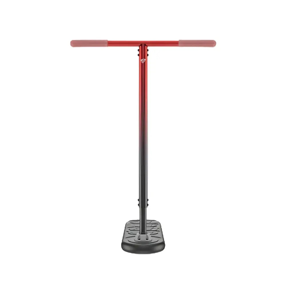 Limited edition indo fusion tornado trick-scooter in red and black gradient with pink grip handles