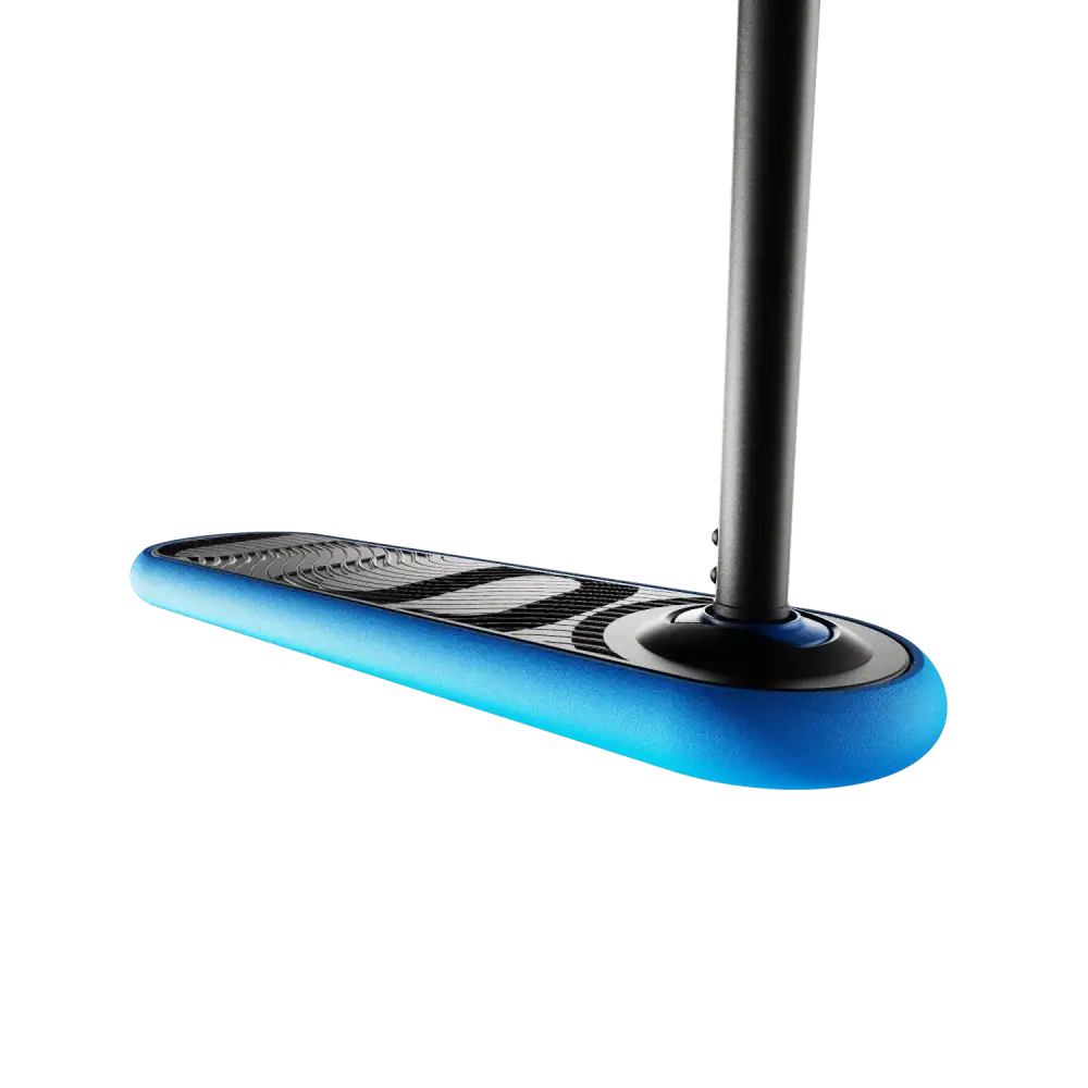 Indo pro v2 trick scooter sininen kumi pinnoitettu kansi mustalla tartuntateipillä ja keskipilarilla