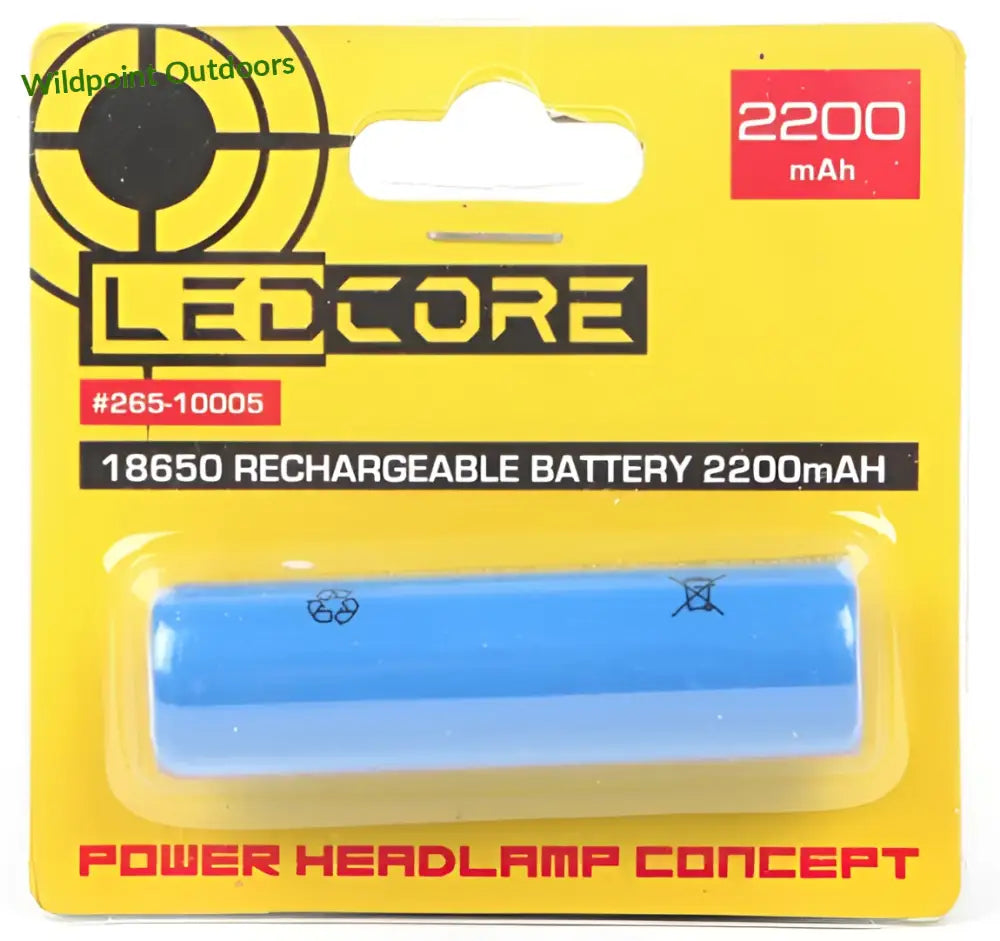 Ledcore 2200mah akku 1kpl - wildpoint outdoors retkeily 7,50 €