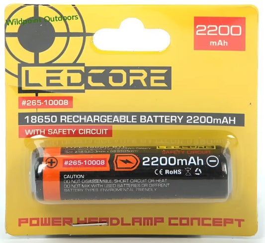 Ledcore 2200mah akku ylilataussuojalla 1kpl - retkeily 6,50 €