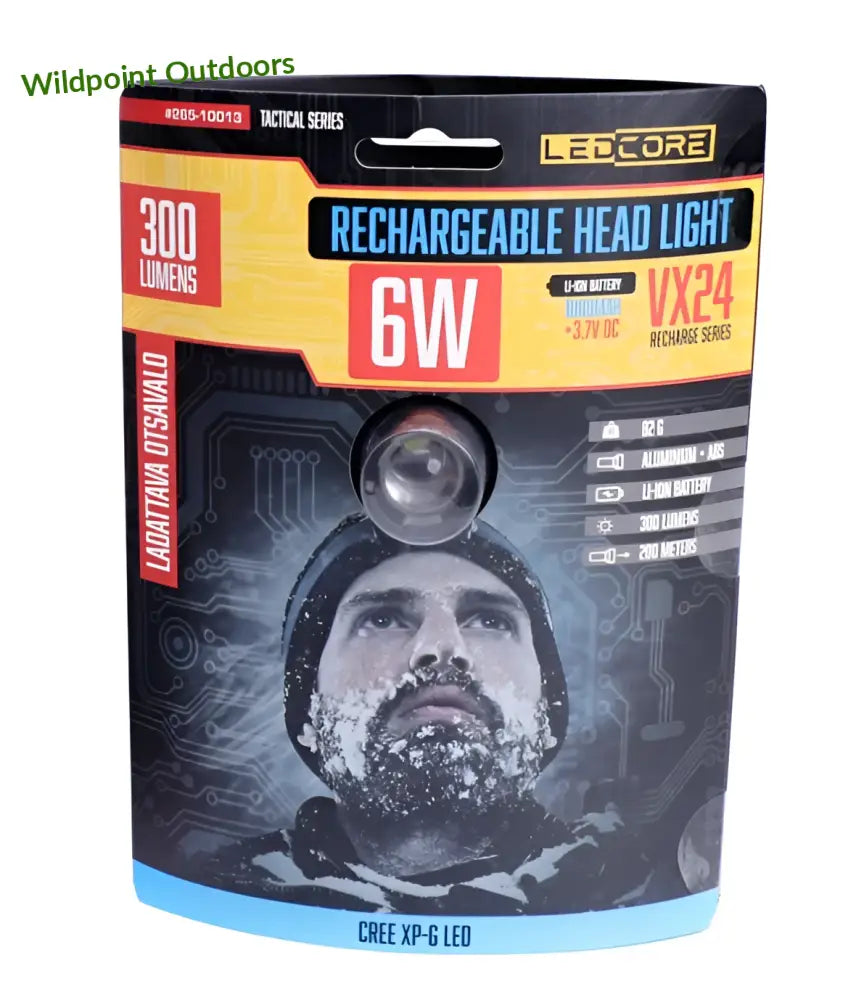 Ledcore vx24 6w ladattava otsavalo - wildpoint outdoors retkeily 16,90 €