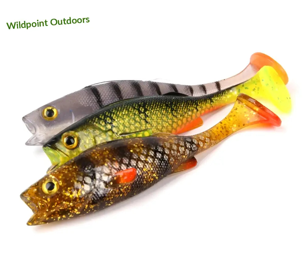 Lmab køfi perch shad 14cm - wildpoint outdoors retkeily