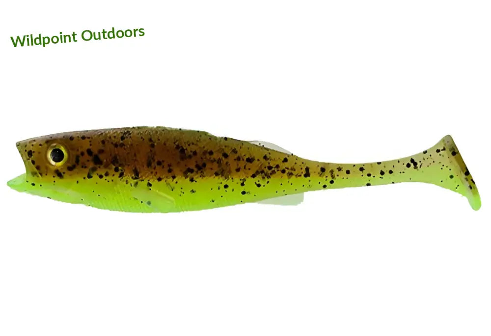 Lmab køfi perch shad 14cm - green pumpkin chartreuse 3kpl - wildpoint outdoors retkeily 8,50 €