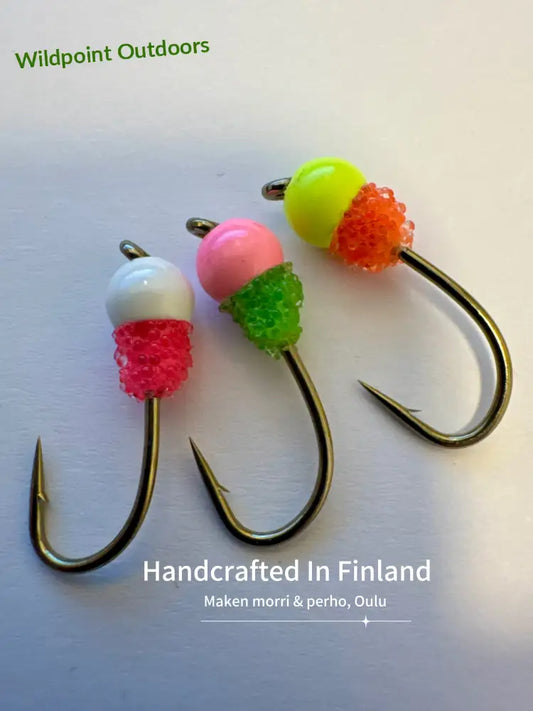 Maken morri & perho käsinvalmistettu 10mm mätimorri pilkintään - käsityö retkeily