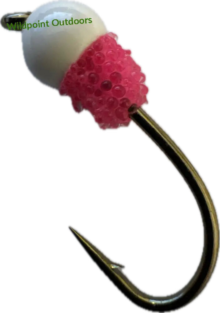 Maken morri & perho käsinvalmistettu 10mm mätimorri pilkintään - white glow / pink - käsityö retkeily 6,70 €