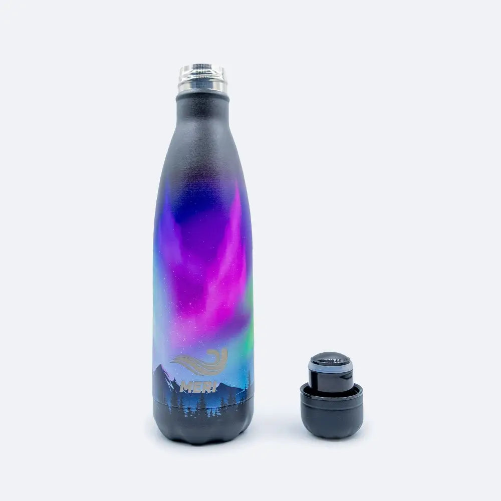 Meribottles aurora borealis 500 ml - juomapullo aurora borealis vesipullo retkeilyvarusteet verkkokaupasta 29,99 €