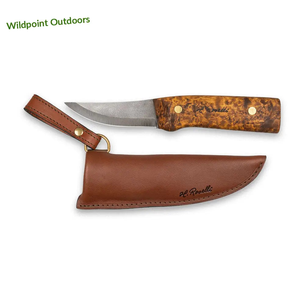 Metsästysveitsi täyspitkä tumma kahva - standard sheath - knife - wildpoint retkeily 295 €