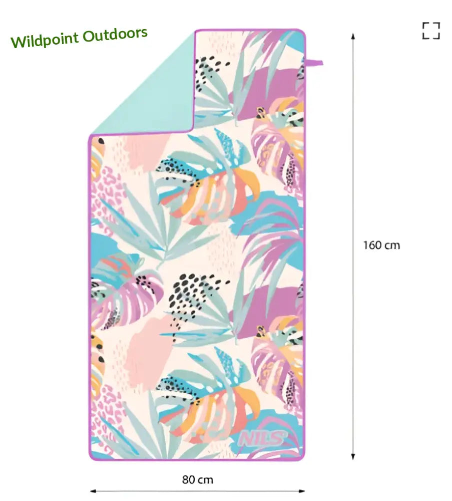 Mikrokuitupyyhe ncr14 flora 160x80 cm nils - accessories - wildpoint retkeily 21,90 €