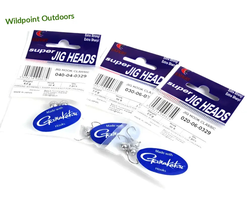 Mini-kokoinen gamakatsun jigipää. 3kpl paketissa - retkeily